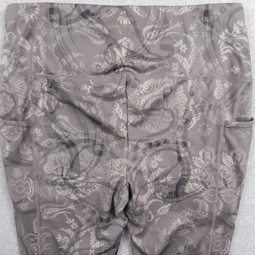 Chico's Zenergy Leggings Womens 2 12/14 Side Pockets Yoga Pants Paisley Floral - Picture 10 of 10